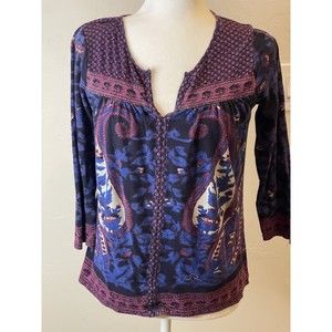 Lucky Brand Peasant Top Size Small Z1353